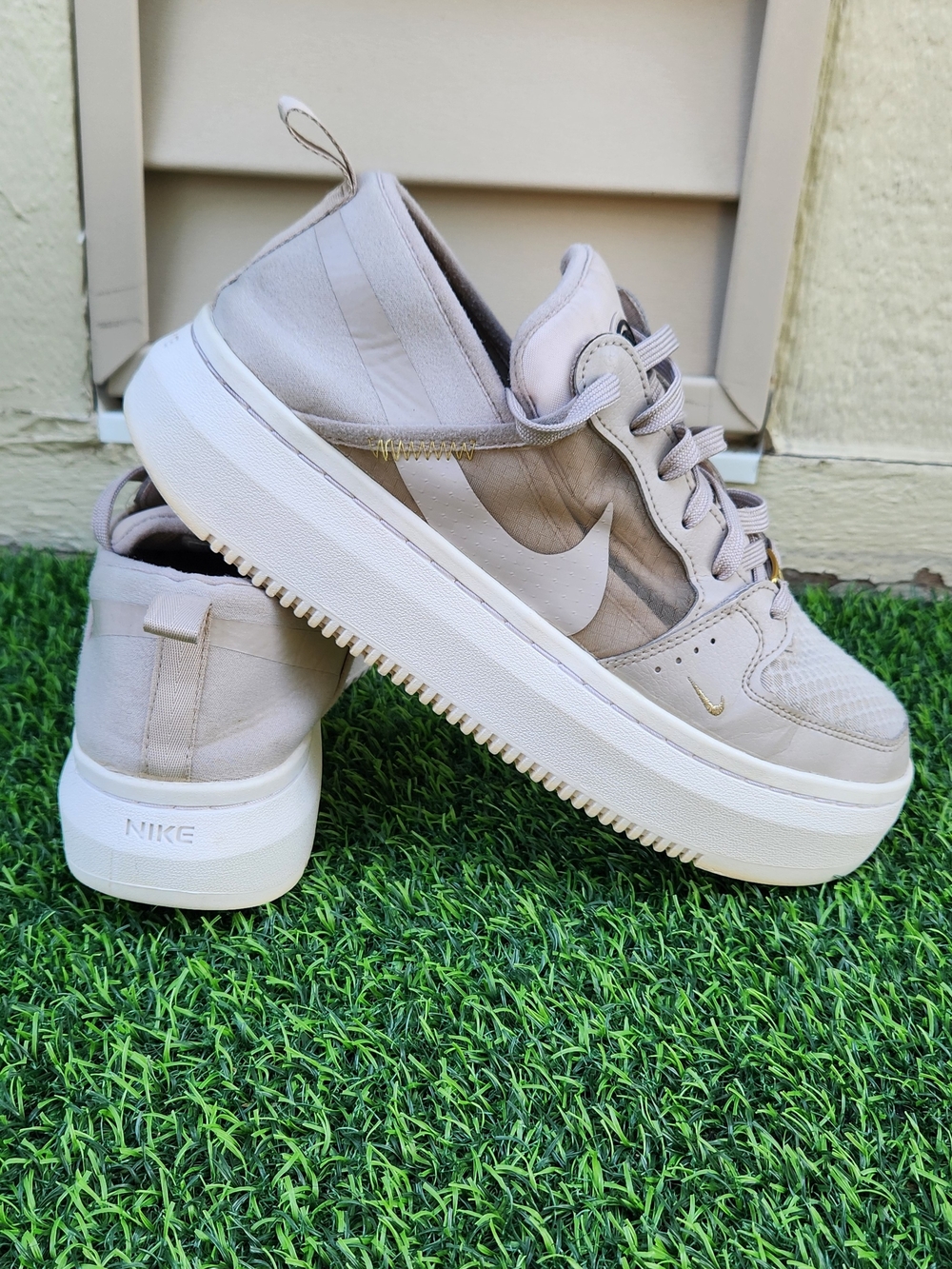 Nike Wos Court Vision Alta TXT 'Cream' CW6536-200 Women's Shoes SIZE 11